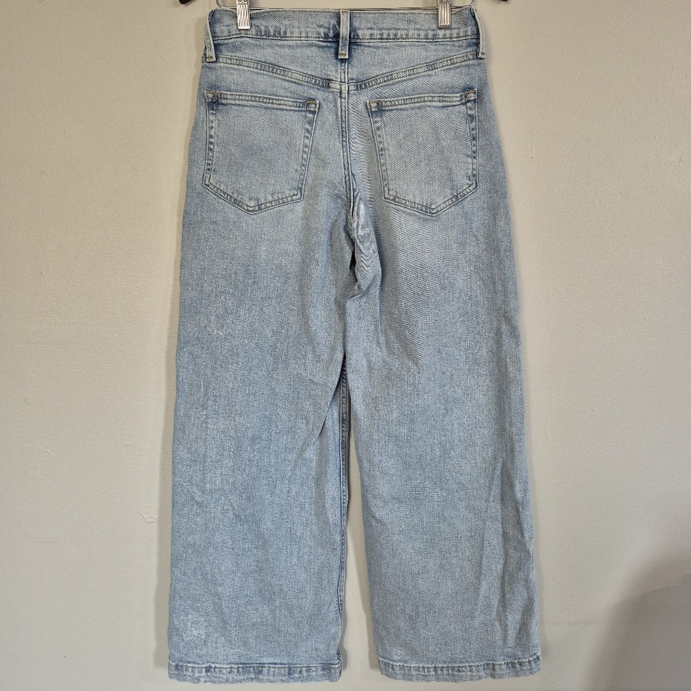 Gap Wide Leg High Rise Stride Ankle Light Denim Jeans 27/4P - Picture 7 of 9